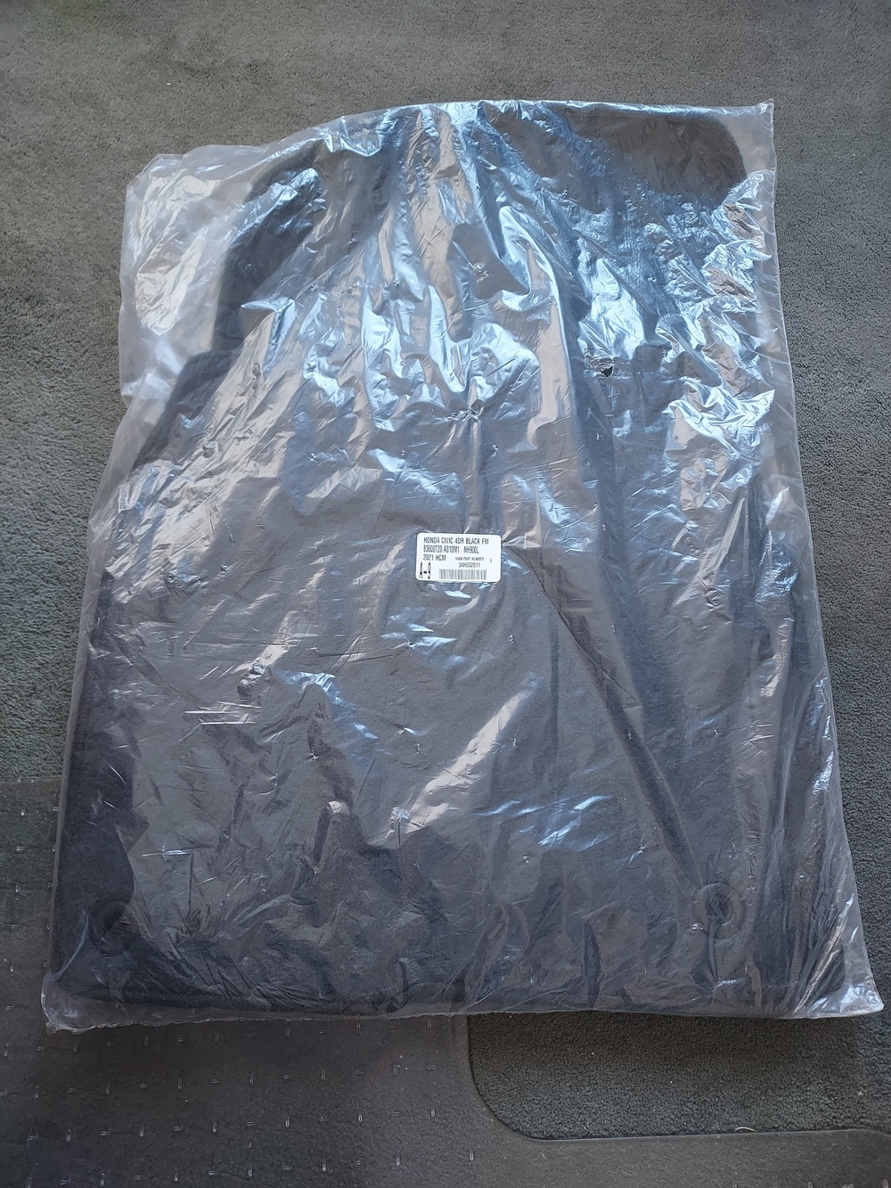Honda Civic 4 Door OEM 4 Piece Black Floor Mats 2021 83600T20 A010M1